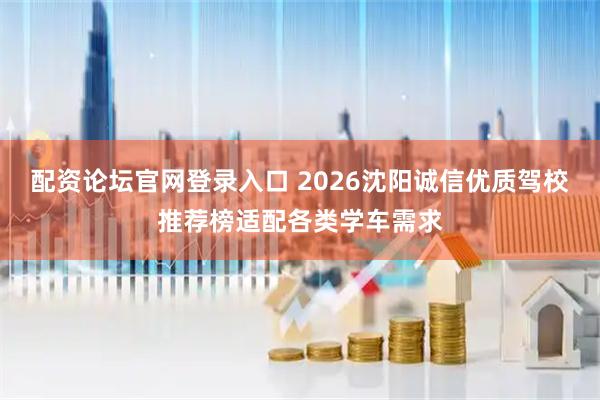 配资论坛官网登录入口 2026沈阳诚信优质驾校推荐榜适配各类学车需求