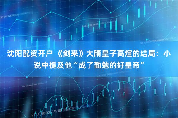 沈阳配资开户 《剑来》大隋皇子高煊的结局：小说中提及他“成了勤勉的好皇帝”